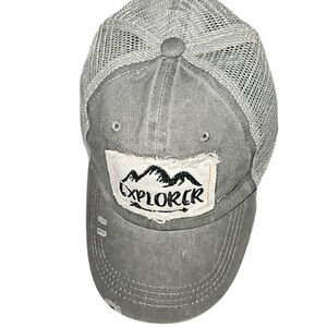 Explorer Ball Cap Gray Unisex Adult